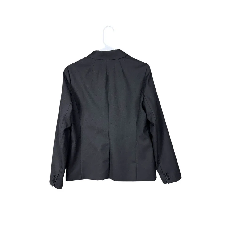 J Crew Womens Wool Blazer Size 10 Academia Preppy Neutral Capsule Black Neutral - Picture 3 of 7